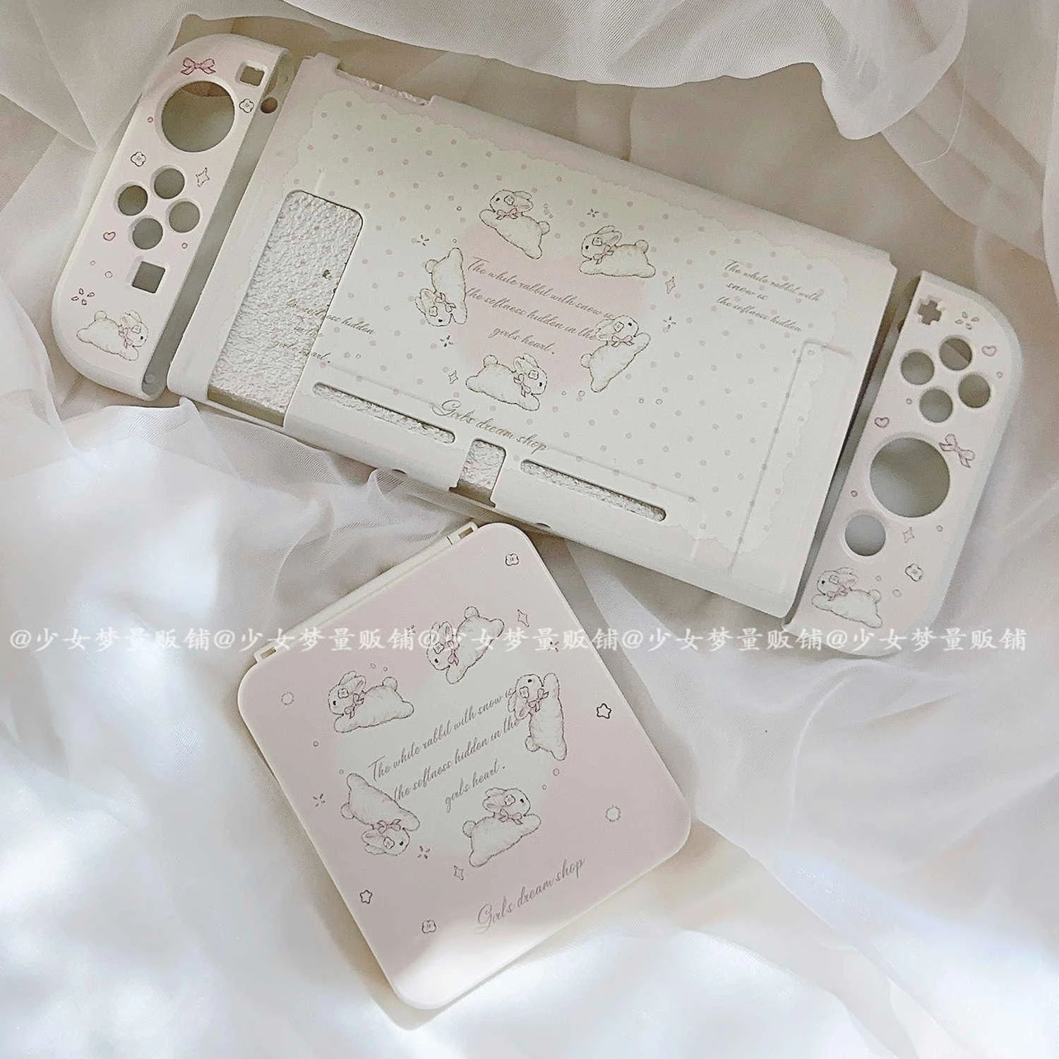 Charming Ins Style Rabbit Protective Cover - Durable Split Hard Case