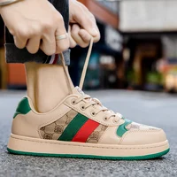 Chaussures pour hommes, baskets décontractées pour hommes, nouvelles chaussures en daim de vache véritable pour toutes les saisons 4