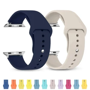 Silicone Strap For Apple Watch bands 45mm 44mm 49mm 40mm 41mm 42mm Sport bracelet correa iWatch Series SE 9 8 7 6 5 3 4 Ultra 2