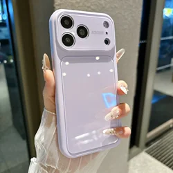 Chic Candy Solid Color Hard PC Case with Tempered Glass Lens Protector & Shockproof Back Cover - iPhone 15 (Purple)