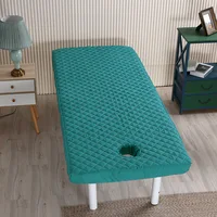 Solid Thicken Massage Table Fitted Bed Sheet, Skin-Friendly, Massage SPA Bed Cover, Anti-slip Bedspread with Hole 2
