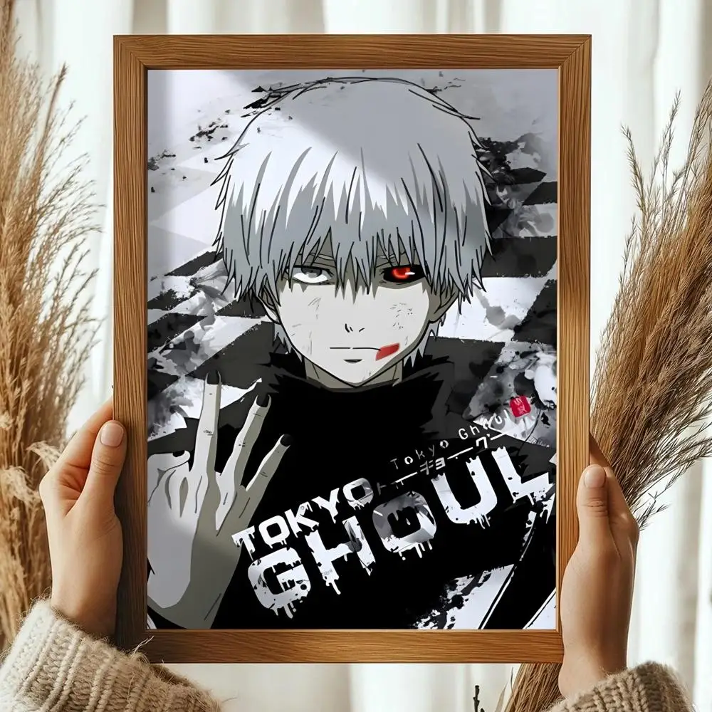 Anime-Inspired Tokyo Ghoul Art Linen Canvas Poster