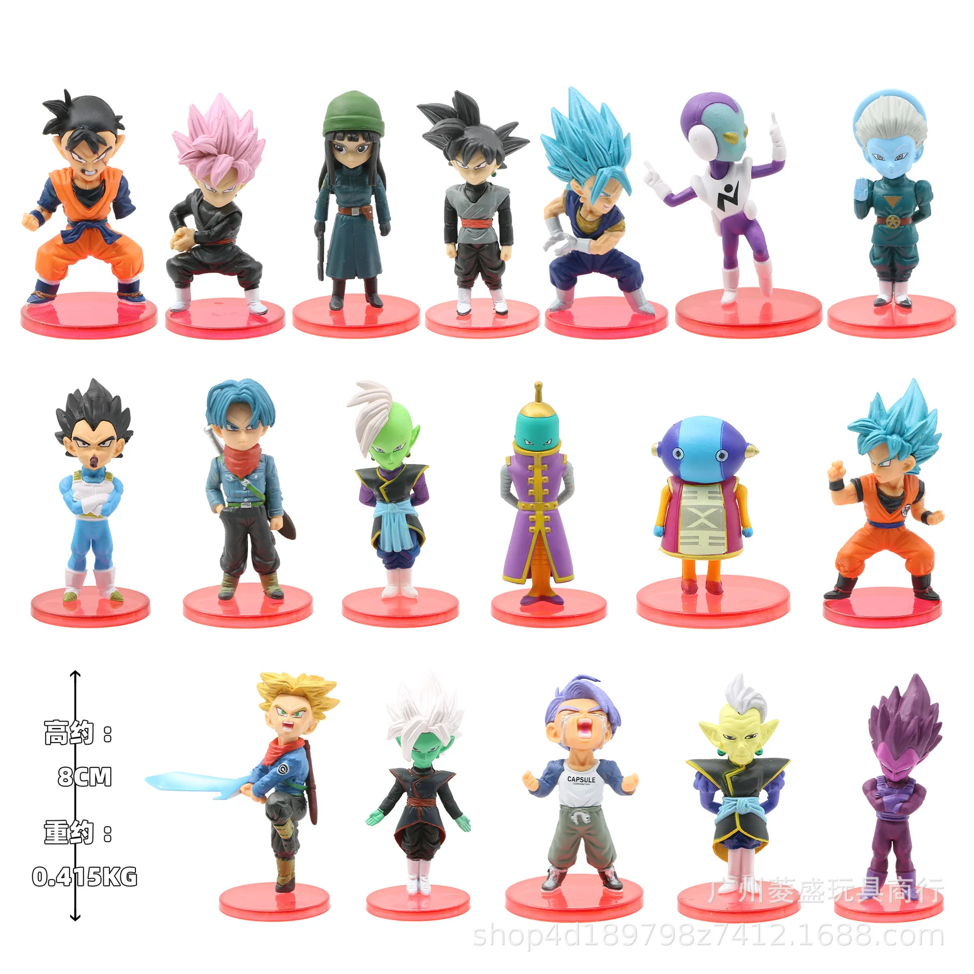 DRAGONBALL Z ちびキャラ フィギュア 10個セット 78 Pcs/lot Dragon Ball Mini Figure Wholesale 18+18+21+21 6
