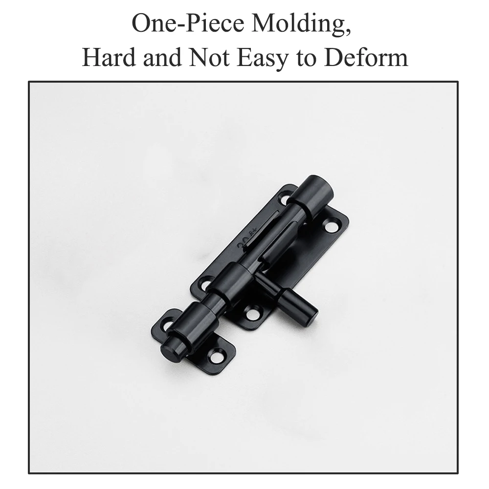 304 Stainless Steel Barrel Bolt Door Latch Door Latch With Padlock Hole Thickened Black Sliding Latch For Doors Windows Drawer Cabinets