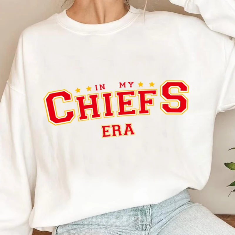 

Винтажный свитшот в моем KC Chief Era, Трэвис кельсе, худи с графическим рисунком, Повседневный хлопковый пуловер унисекс, флисовый Топ для футбольных фанатов, подарки