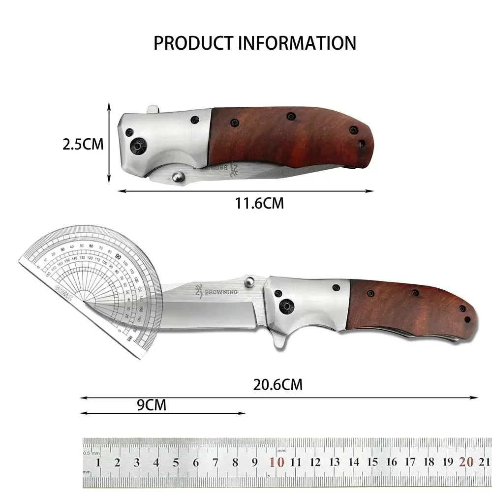 Folding Knife Outdoor Portable Folding Knife for Men High Hardness Survival Military Tactical Pocket Knives for Camping and Fishing