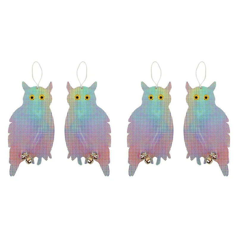 

4PCS Owl Bird Repellent Bird Deterrent Hanging Device Effectively Keep Birds Away Scare Away Birds Garden Supplies