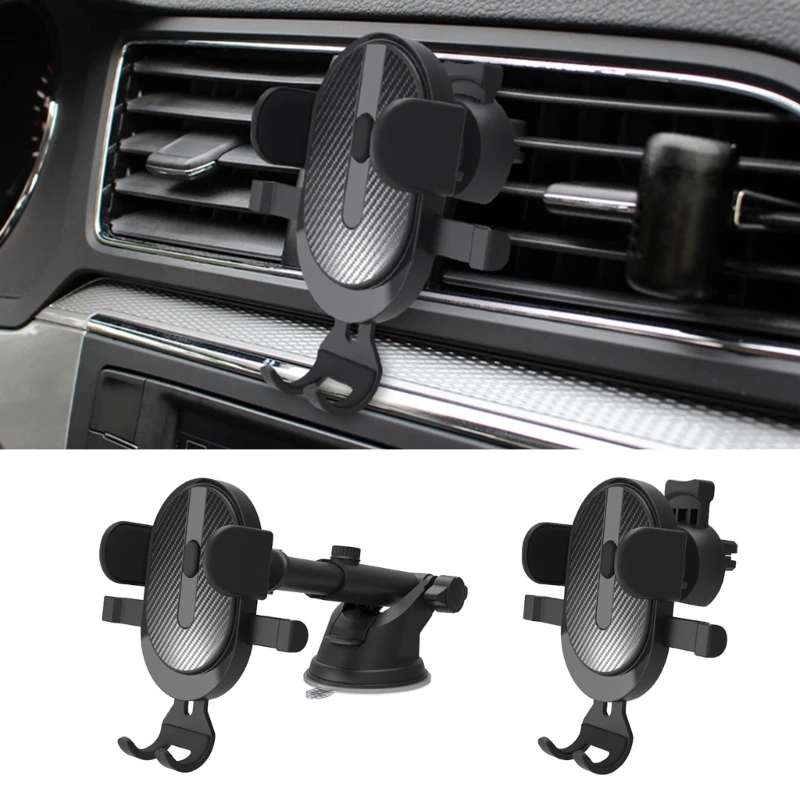 

Car Phone Holder, Air Vent Windscreen Car Phone Mount Rotation Stable Hook Clip Phone Mount Bracket
