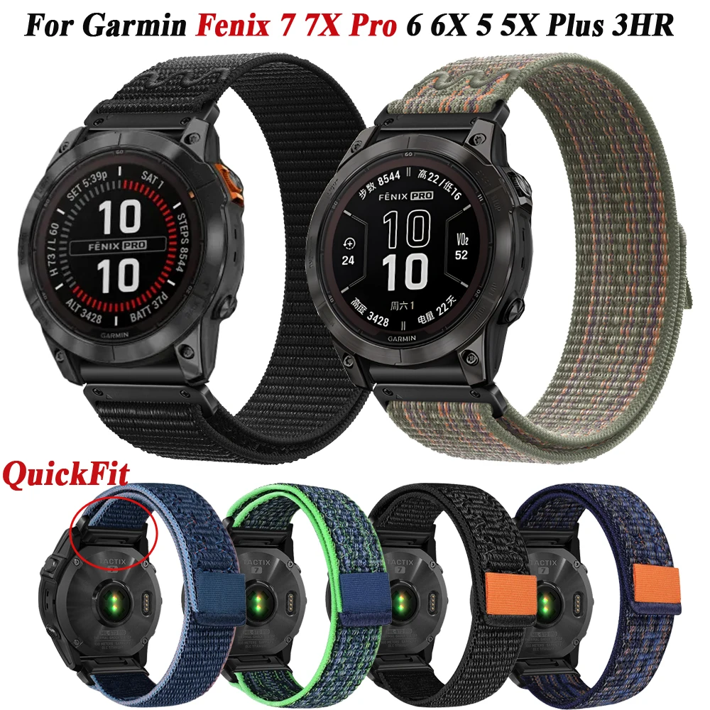 26 22mm Quickfit Strap For Garmin Fenix 7X 7 Pro Solar 6X 6 Pro 5X 5 Plus 3HR Watch Instinct 2X Mk1 Mk2 Mk3i Bracelet Wristbands