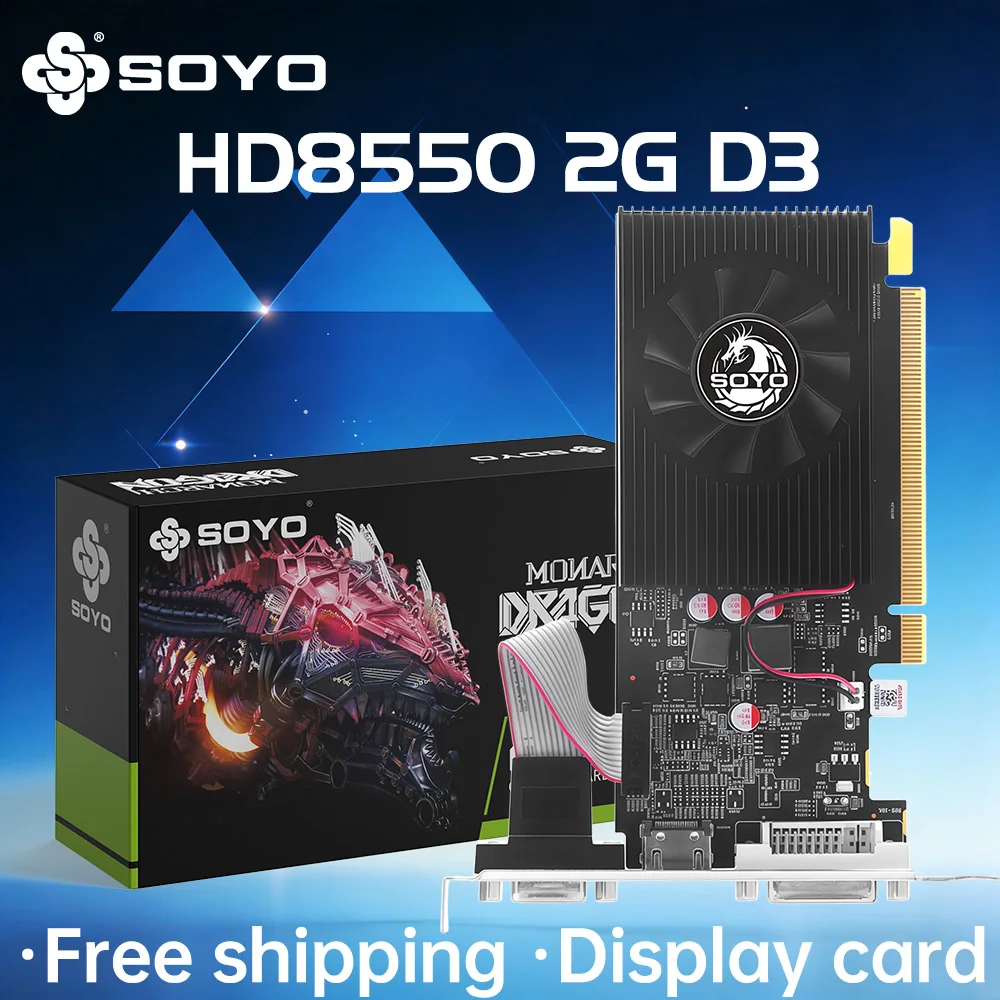 SOYO Graphics Cards Radeon AMD HD8550 2G GDDR3 Memory Video Gaming Card ...