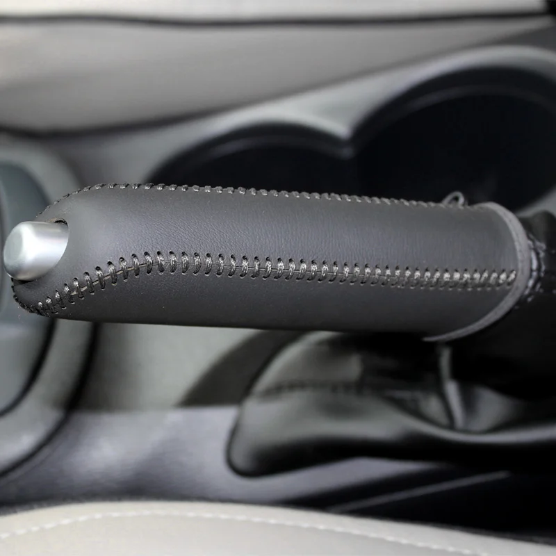 Yuji-Hong Car Handbrake Covers Case for Mazda CX-5 2013-2014 Mazda 3 Axela 2014- Auto Genuine Leather Cover