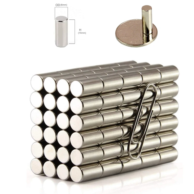 Neodymium Round Magnets 10-50Pcs 6mm Diameter