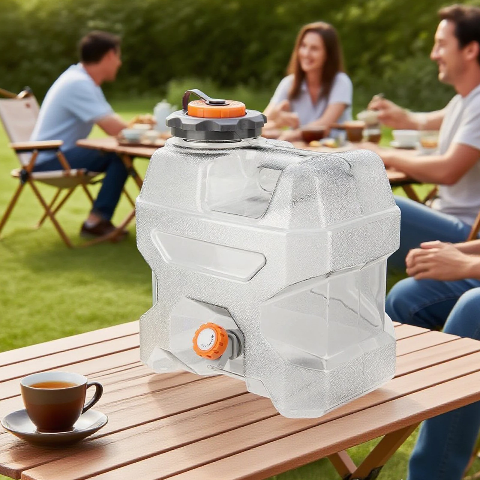 7.5-15L Drinking Water Container with Spigot Leakproof Camping Water Tank Large Capacity Water Storage Carrier for Hiking Car