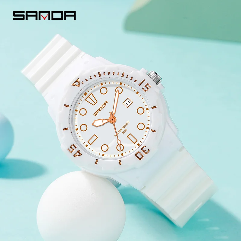 SANDA Casual Fashion Quartz Womens Watches Luxury Brand Women Simple Clock 50M Waterproof High Quality Watch Gift Reloj Mujer