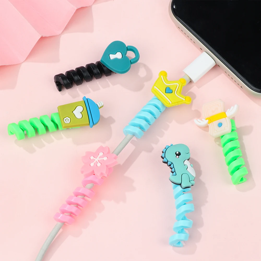 Universal Charging Cable Protector and Organizer - Cable Holder, Winder, and Management Clip