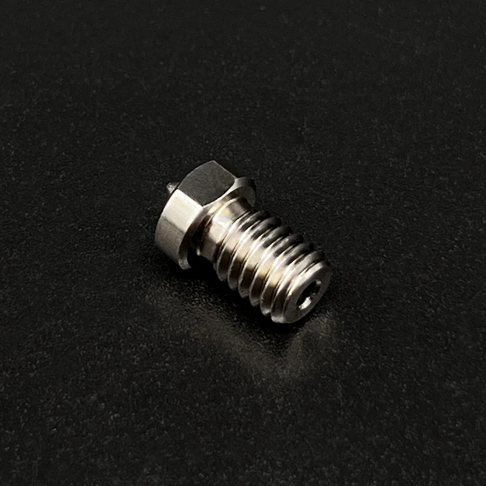 티타늄 합금 노즐 핫엔드 압출기, 고경도 금속 노즐, 3D 프린터 부품, E3D V6 스레드, 0.3mm, 0.4mm, 0.6mm, 0.8mm, 1.75mm