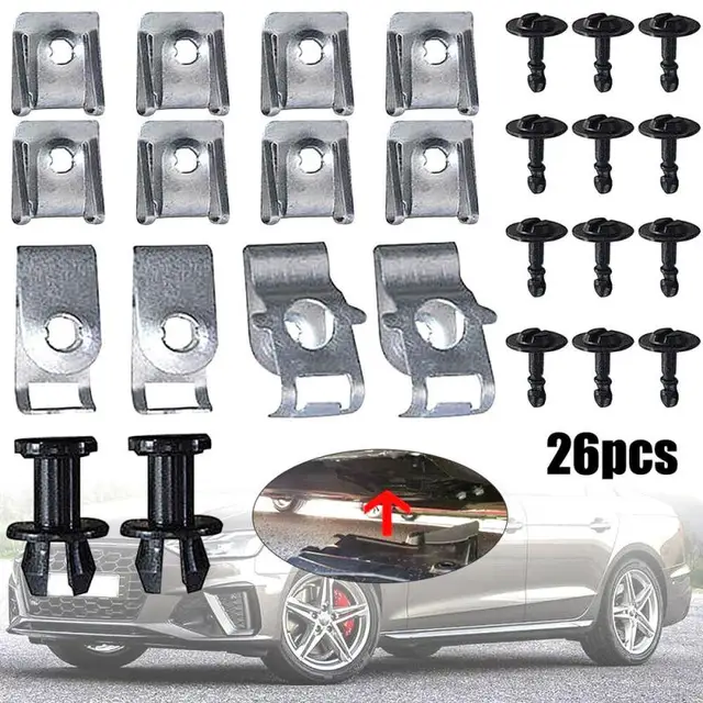 26Pc Undertray Engine Under Cover Fixing Clips Screw Kit for Audi A4 B8 A5 Q5 1