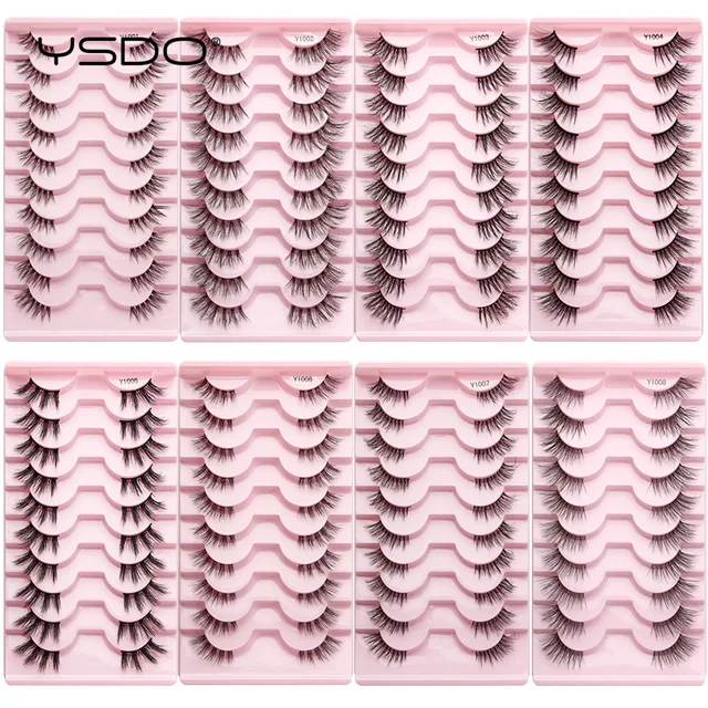 YSDO 5/10 Pairs Mink False Eyelashes Makeup Beauty Eyelash Extension Natural Fluffy 3d Mink Lashes Maquiagem Thick Volume Cilios 6