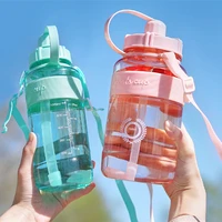 2 Liter Water Bottle Straw Cup Large Capacity Fitness Sports Water utdoor Camping Hiking Drink Bottle Kettle BPA free Water Cup 1
