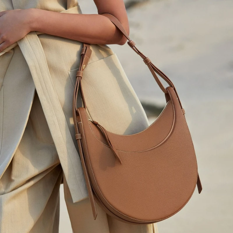 

New Solid Color Single Shoulder Crossbody Saddle Bag for Women