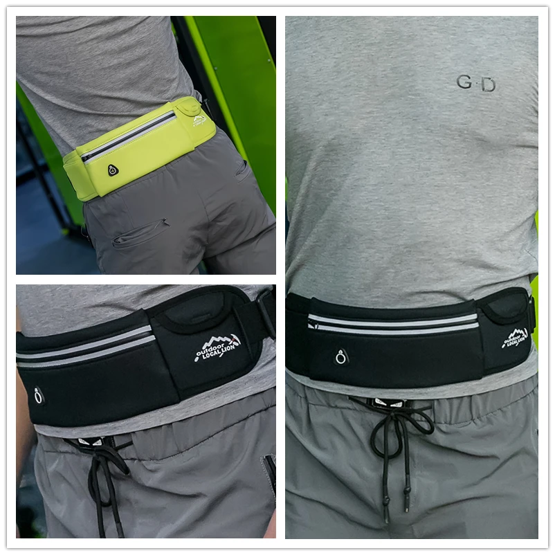 INOXTO IN6619 Newest Unisex Running Canvas Waist Bag Waterproof Portable Sport Belt for Men and Women Fitness Accessory Marathon