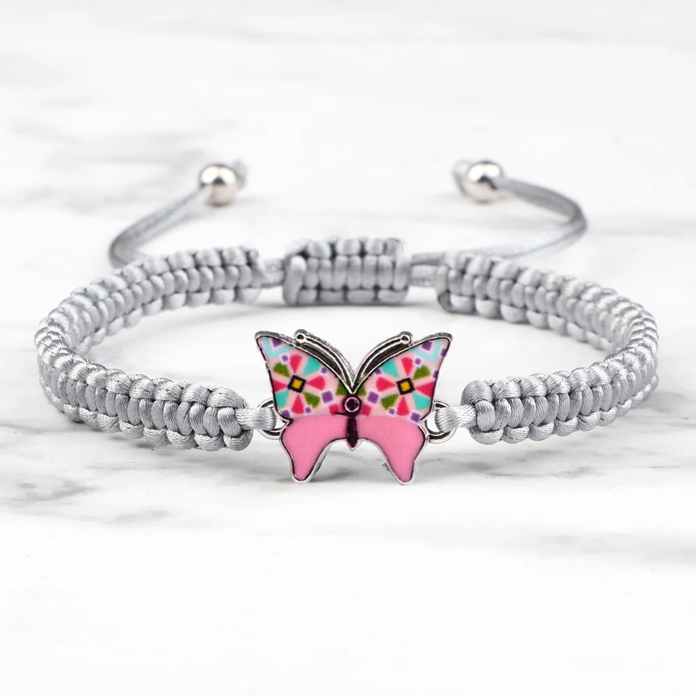 Bracciale Regolabile Con Farfalla Viola E Scritta 'Always Believe In Yourself' – Gioiello Portafortuna Donna - 3