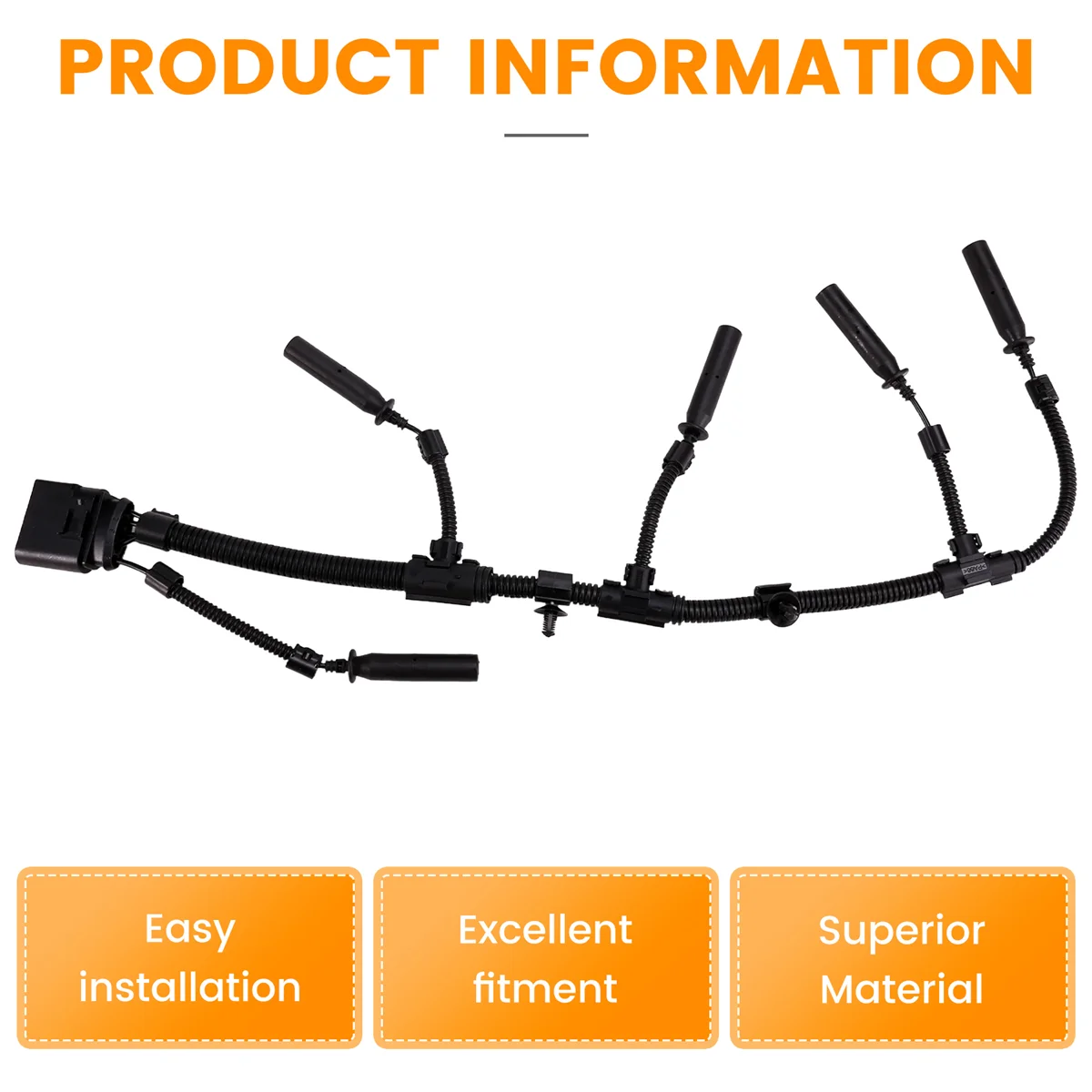 Car Glow Plug Bridge Wiring Harness 070971277B for VW Transporter 2003-2010 2.5 TDI