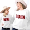 Mama Mini Print Family Matching Outfit Valentines Family Matching Outfits Mom & Kids Pullover Sweatshirt Valentines Gift 1