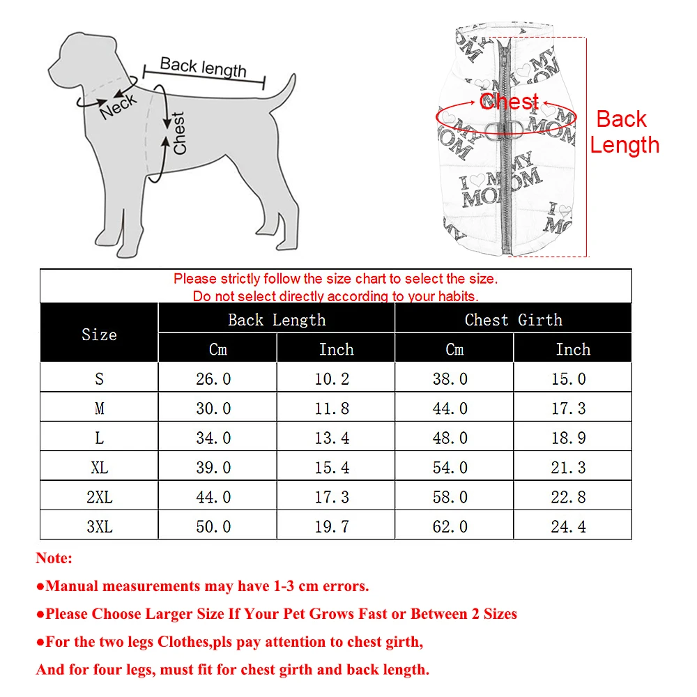 Manteau Chien Hiver Chaud Imperméable "Love" | Veste Doudoune Design pour Petits & Moyens Chiens - 2025 - Doglovedesign : Vêtement et accessoires pour chiens