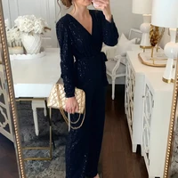 Spring Office Elegant Solid Women's Playsuit Sexy V-neck Long Sleeved Club Party Jumpsuit Women Fashion Bow Lace Up Pants Romper