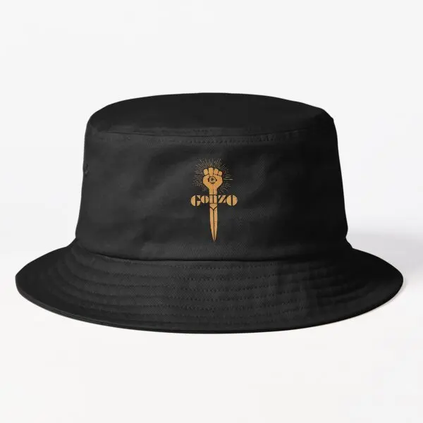 

Gonzo Label Bucket Hat Bucket Hat Fashion Summer Black Casual Hip Hop Cheapu Outdoor Women Sun Fish Solid Color Caps Mens Sport