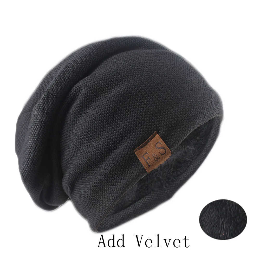 Mode Motorhaube Hut für Männer Frauen Winter Warm Gestrickte Einfarbig Baggy Skullies lässig Weiche Turban Hüte Hip Hop_voghion.com
