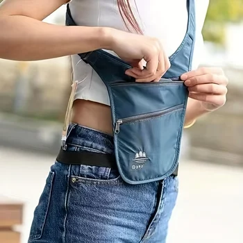 Anti-theft Sports Waist Bag Waterproof Lightweight Run Waist Pouch Portable Adjustable Strap Invisible Belt Bag Travel 1