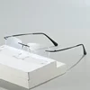 Men Ultra Light Myopia Glasses Small Square Frameless Anti-blue Light Near Sight Glasses Ultra Light Unisex Short Sight Glasses 5