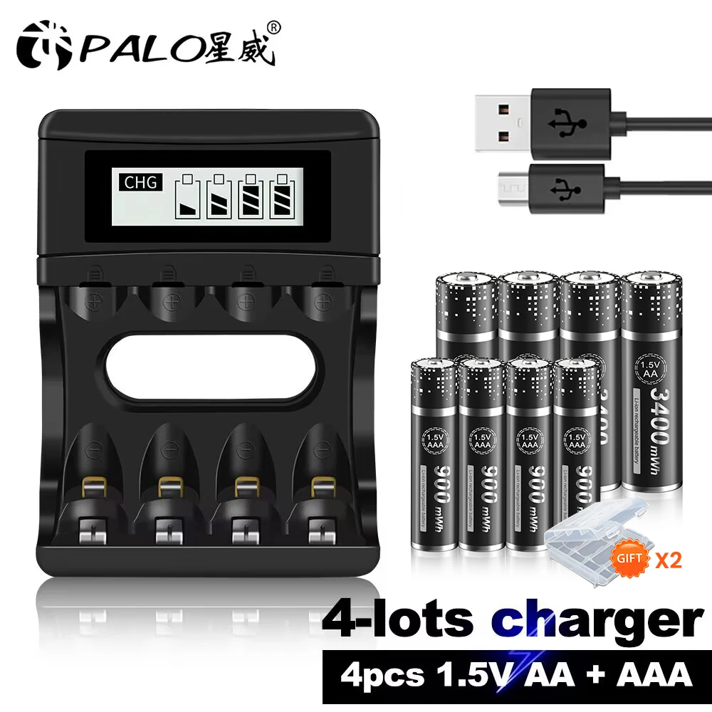 PALO1.5V AA+AAA battery Liion AA Rechargeable Battery aa/aaa Lithium