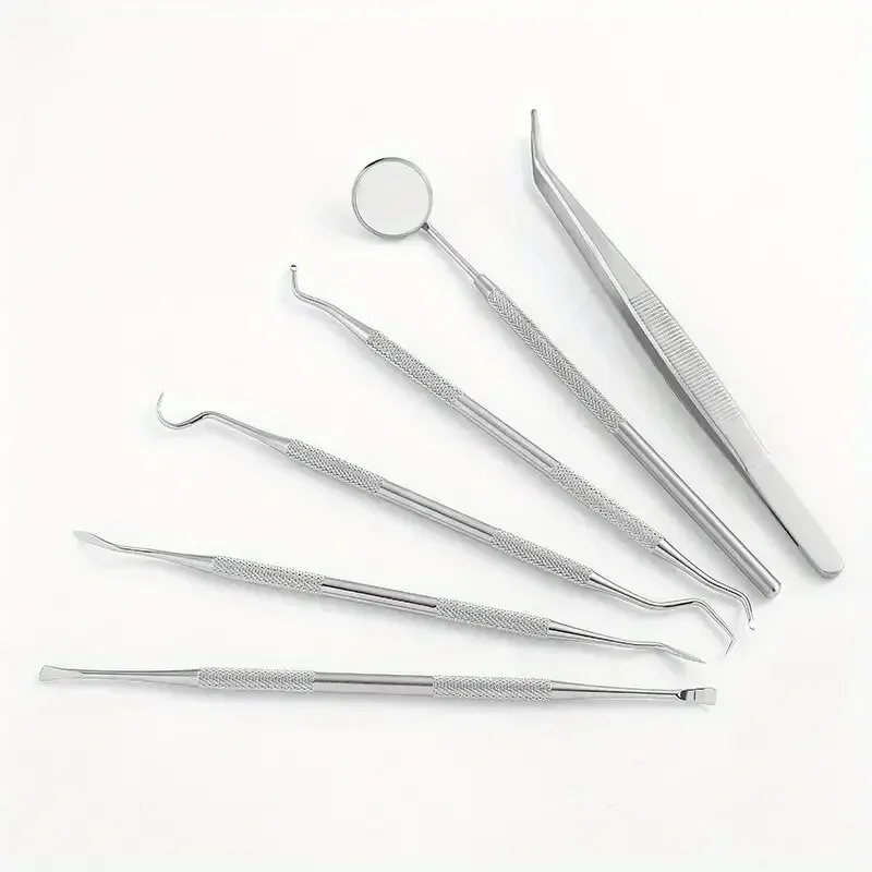 Stainless Steel Dentist Oral Tools Cleaning Flossing Tartar Removal Kit