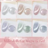 BORN PRETTY Glitter Shimmer Cat Magnetic Gel Nail Polish Set Moonlight Glass Cat Magnetic Gel Green Purple Pink Nude Silver Gel 2