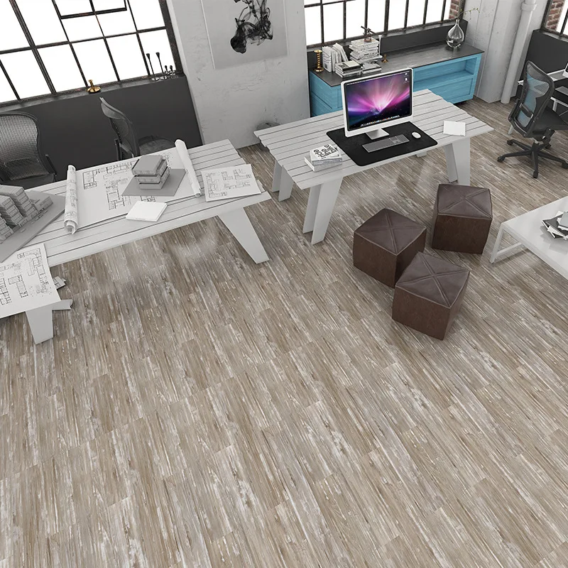 3D Self-Adhesive Wood Grain Floor Wallpaper Wall Sticker Waterproof Living Room Toilet Kitchen Home Decor Floor Sticker self adhesive wallpaper