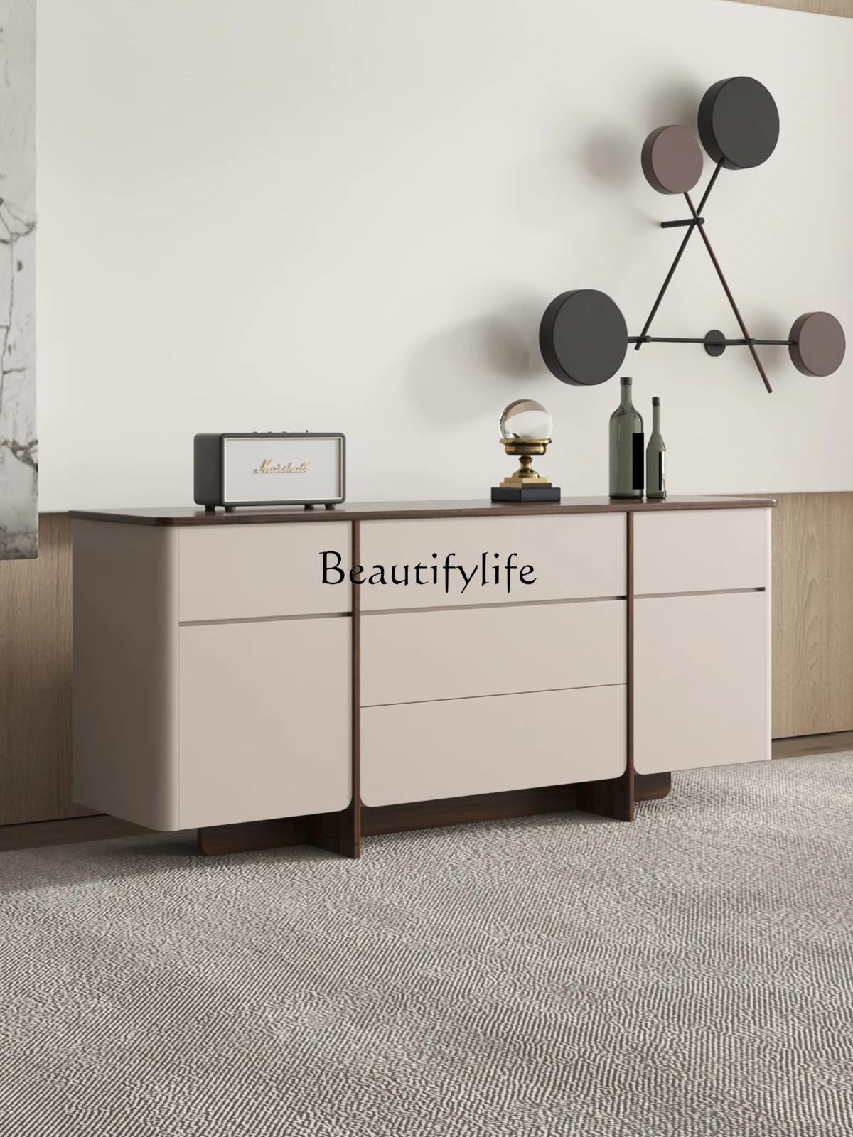 

Italian Minimalist Hallway Storage Locker Simple Bedroom Sideboard Cabinet Living Room Wall Cabinet