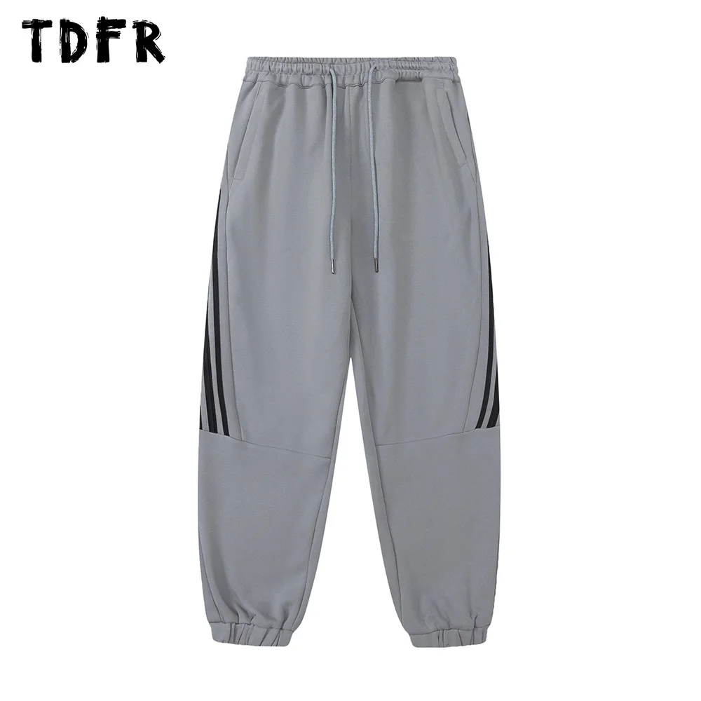 

Necklace Decoration Sweatpants Mens Casual Wide Leg Elastic Waist Spliced Jogger Pants Men Trousers