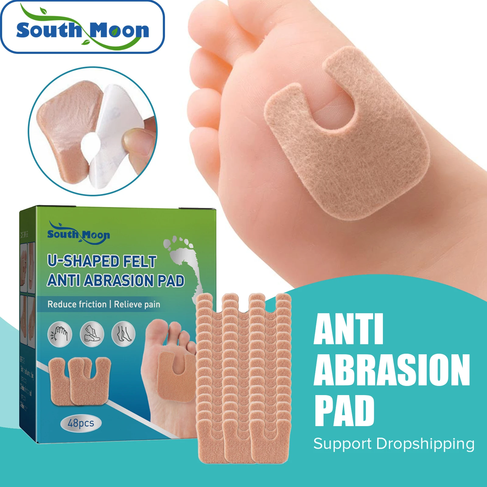South Moon Anti slip Forefoot Pads Inserts for Plantar Fascitis Patches