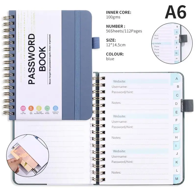 Internet Address Organizer Logbook Portable Record Books Address Books Secure Password Book Safe Address Organizer For Family
