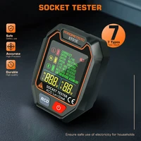POROMETISTO ST01 Socket Tester Pro Voltage Test 30mA Socket Detector US/UK/EU Plug Ground Zero Line Plug Polarity Phase Checker 2