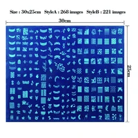 Fashion Design BIG SIZE Konad Stamping Nail Art Template DIY Nail Salon Image Plate (A/B  Style Choose) Free Shipping 1