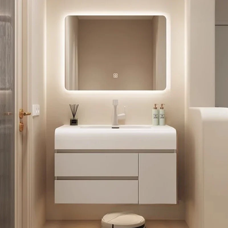 Modern Wall‑Mounted Bathroom Cabinet Set with Narrow Storage 2