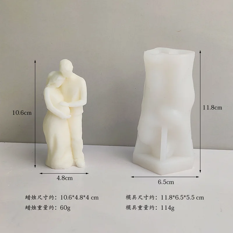 Pregnant Woman Silicone Candle Mold - 3D Mom Mold For Fondant, Chocolate, Soap & Resin Crafts