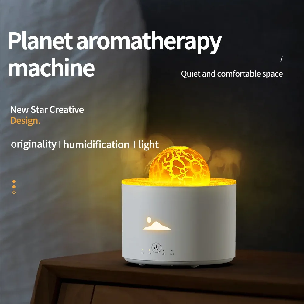 

230ML Flame Planet Air Humidifier Electric Ultrasonic Cool Water Aroma Diffuser Home Room Aromatherapy Essential Oil Diffuser