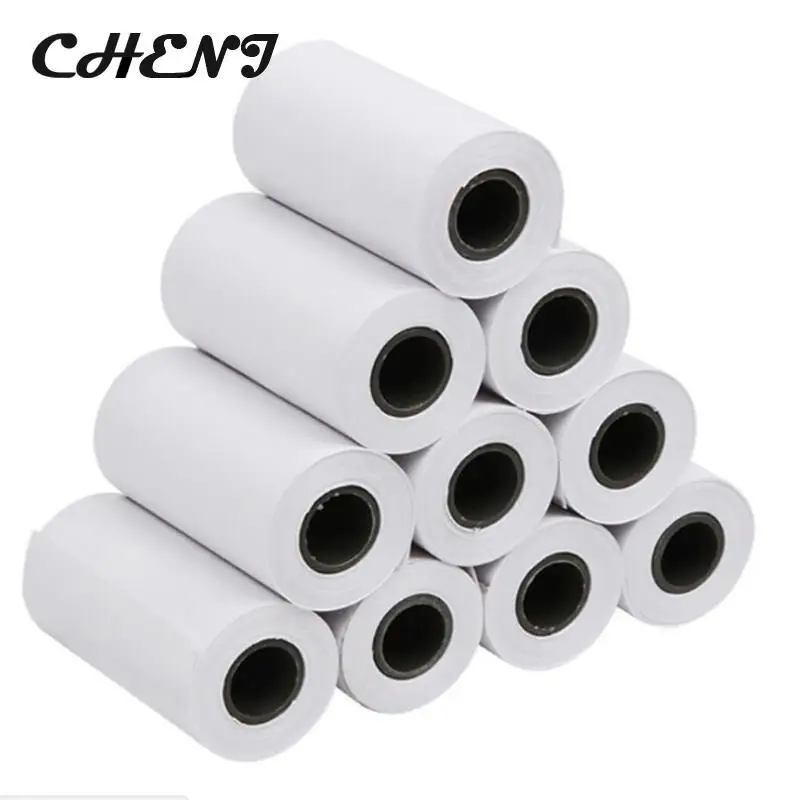5 Rolls Printable Sticker Paper Roll Direct Thermal Paper Self-adhesive 57*30mm For PeriPage A6 Pocket PAPERANG P1/P2 thermal paper roll