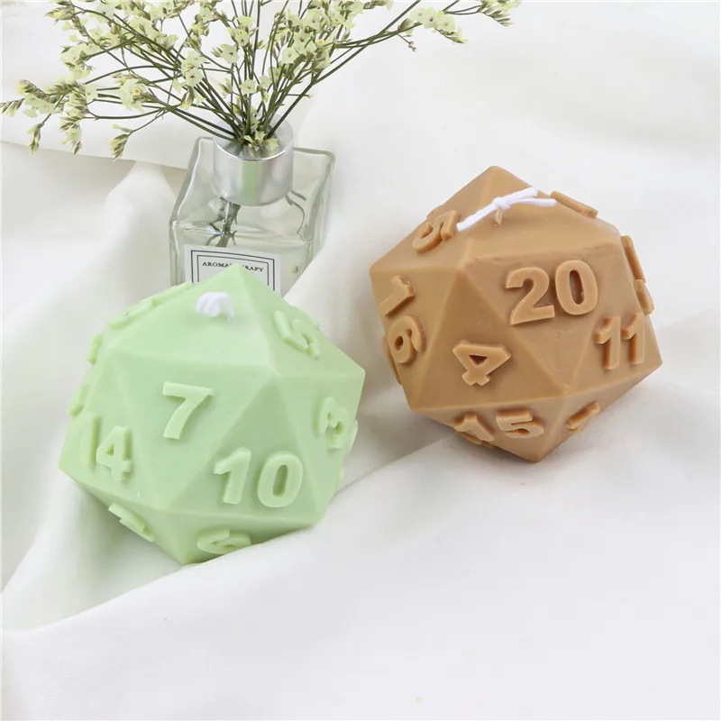 Diy Big Dice Mold Drop Glue Resin Aromatherapy Gypsum Candle Soap Ornaments  Table Silicone Mould Cement Molds