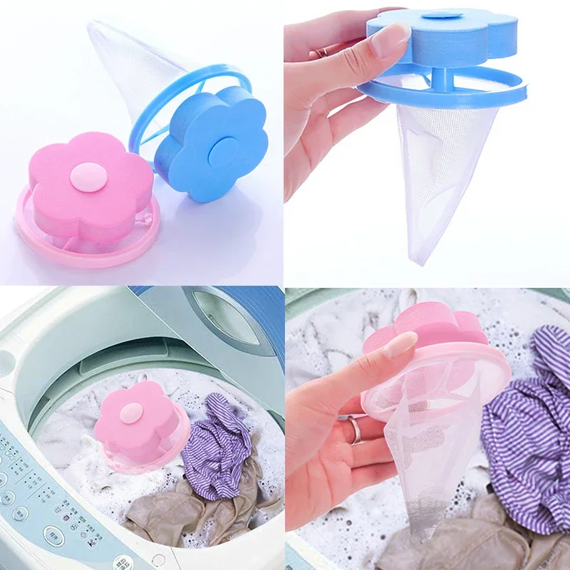 

Hair Lint Catcher Filter Reusable For Washing Machine Floating Animal Pet Hair Wash Ball Laundry Lint Removal Cleaning Mesh Bag